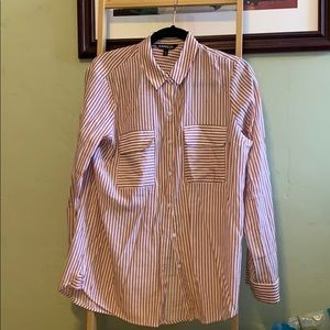 Express M button Down shirt Nantucket red stripe